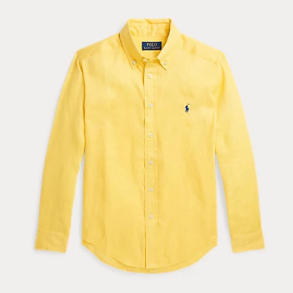 NWOT Boy's size 10 Yellow Ralph Lauren Button Down Long Sleeve.